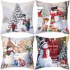 Christmas Cushion Cover Merry Christmas Decorations For Home 2025 Cristmas Ornament Pillow Case Xmas Navidad Gifts New Year 2025
