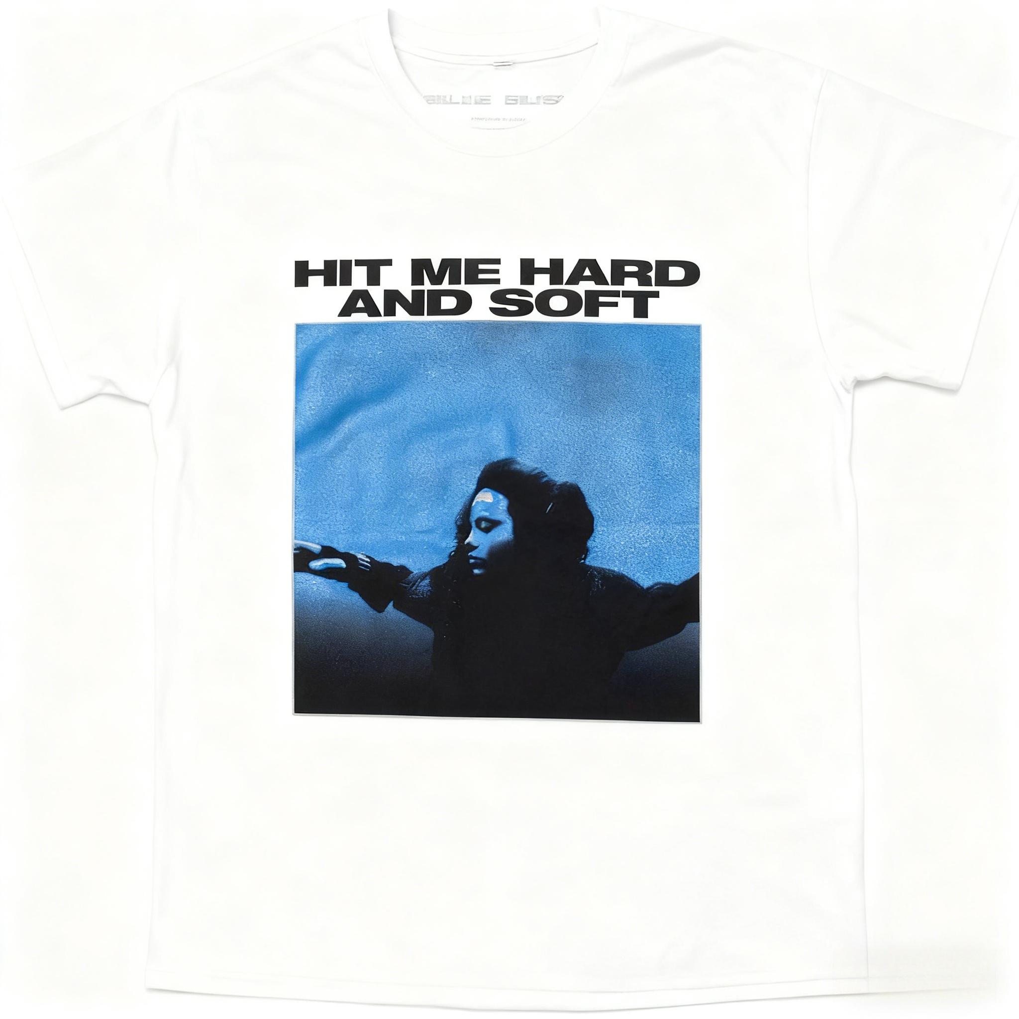 

“Hit Me Hard and Soft” Graphic Artistic Portrait Unique Edgy Style Billie Eilish Hit Me Hard Unisex Fashion Casual Loose T-Shirt 3XL