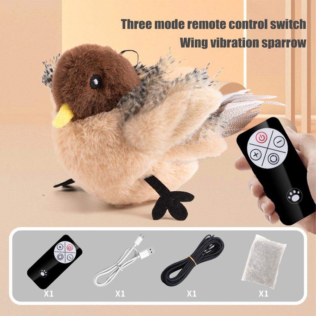 Flying Bird Cat Toys, Upgraded Simulation Chirping Bird Cat Toys, Bird Chirping Cat Toys, Flying Bird Cat Toys