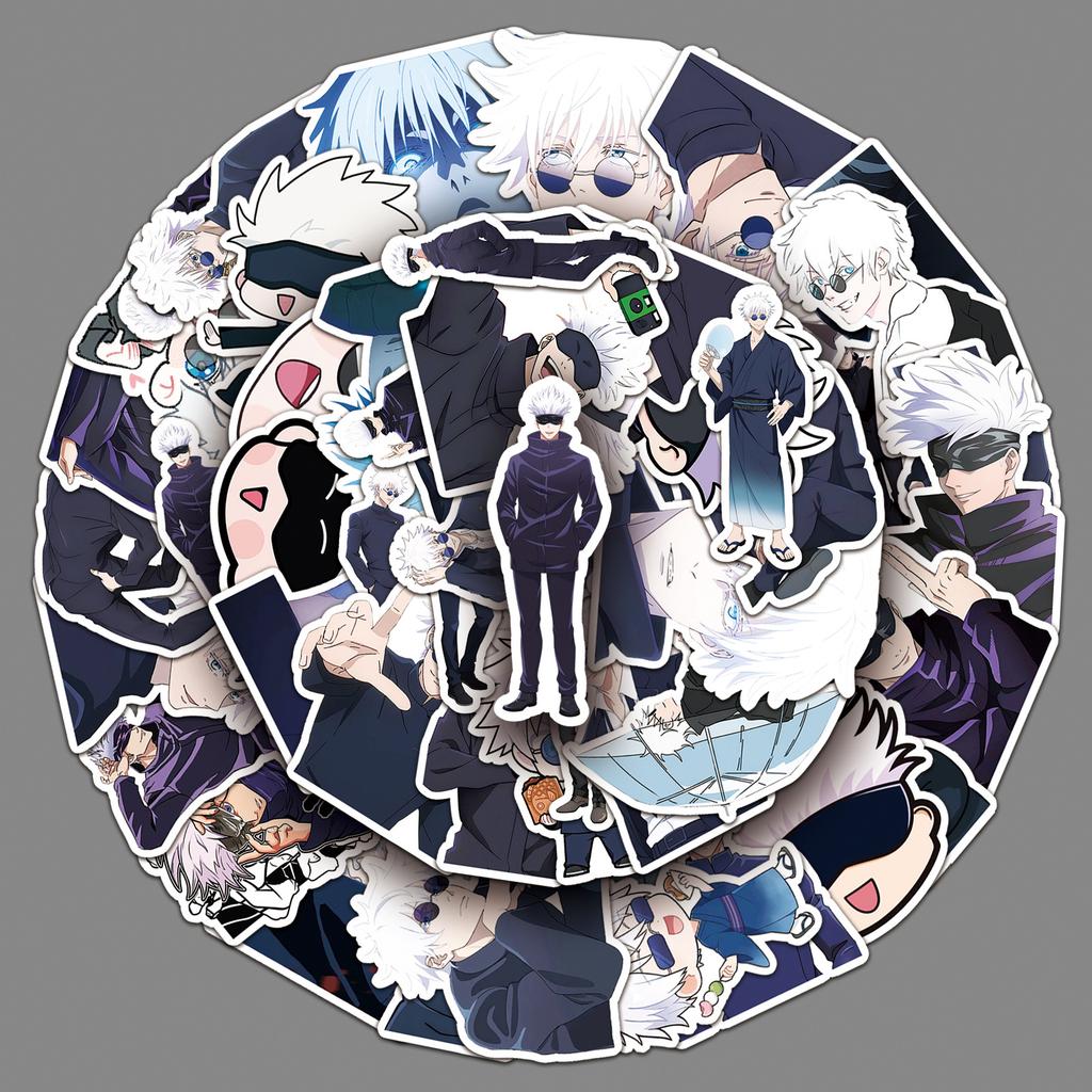 50 Pieces of Wujou Graffiti Stickers Cartoon Japanese Manga Magic Return To Battle Decorative Mobile Phone Water Cup Suitcase Stickers