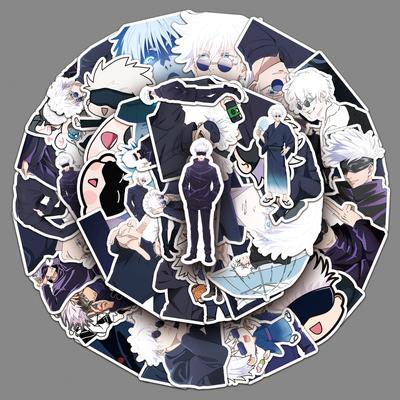 50 Pieces of Wujou Graffiti Stickers Cartoon Japanese Manga Magic Return To Battle Decorative Mobile Phone Water Cup Suitcase Stickers