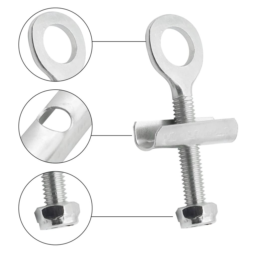 Aoling Chain Adjuster for Motorcycle, 49CC Moped, Plated Shiny 2