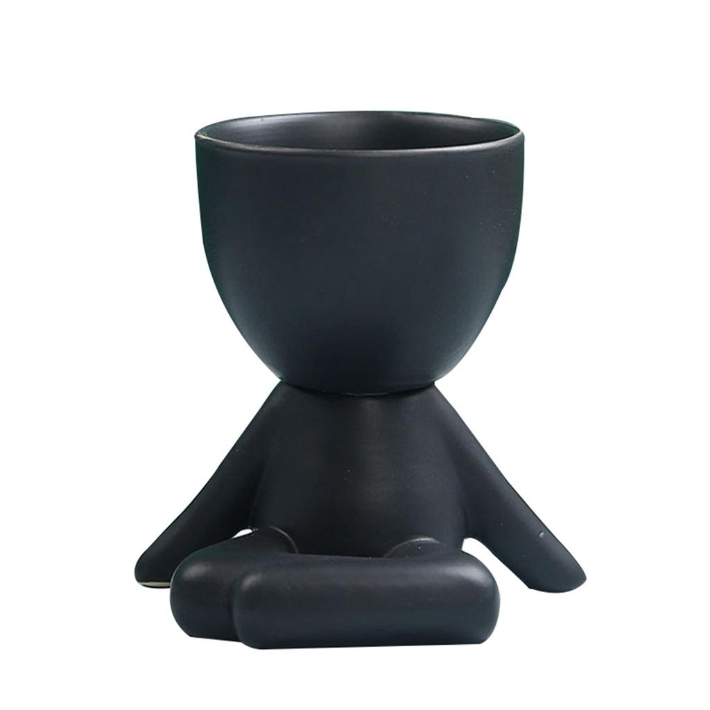 Mini-Family Flowerpot 1/5pcs Human Being Shape Ceramic Mini Desktop Pot for Succulents