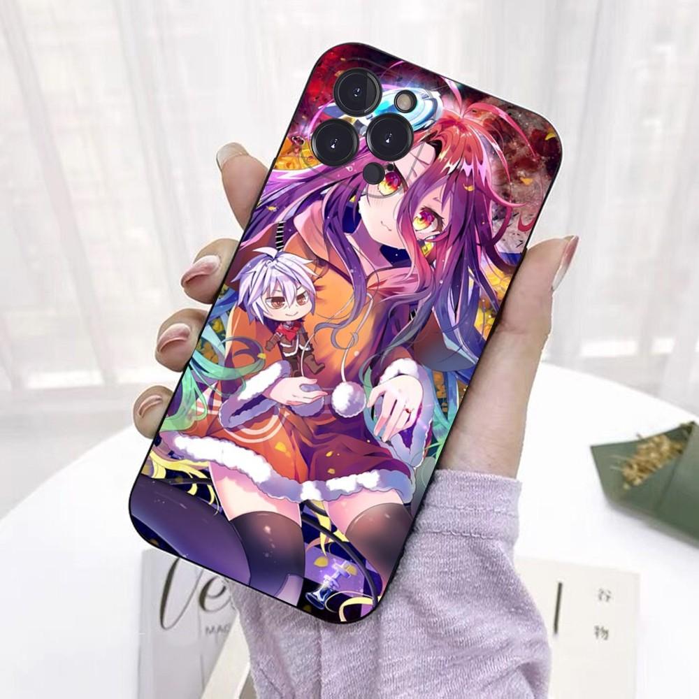 Game NO life Anime Telefon Kılıfı iPhone 6 7 8 Plus 11 12 13 14 Pro SE 2020 MAX Mini X XS XR Arka Funda Kapağı
