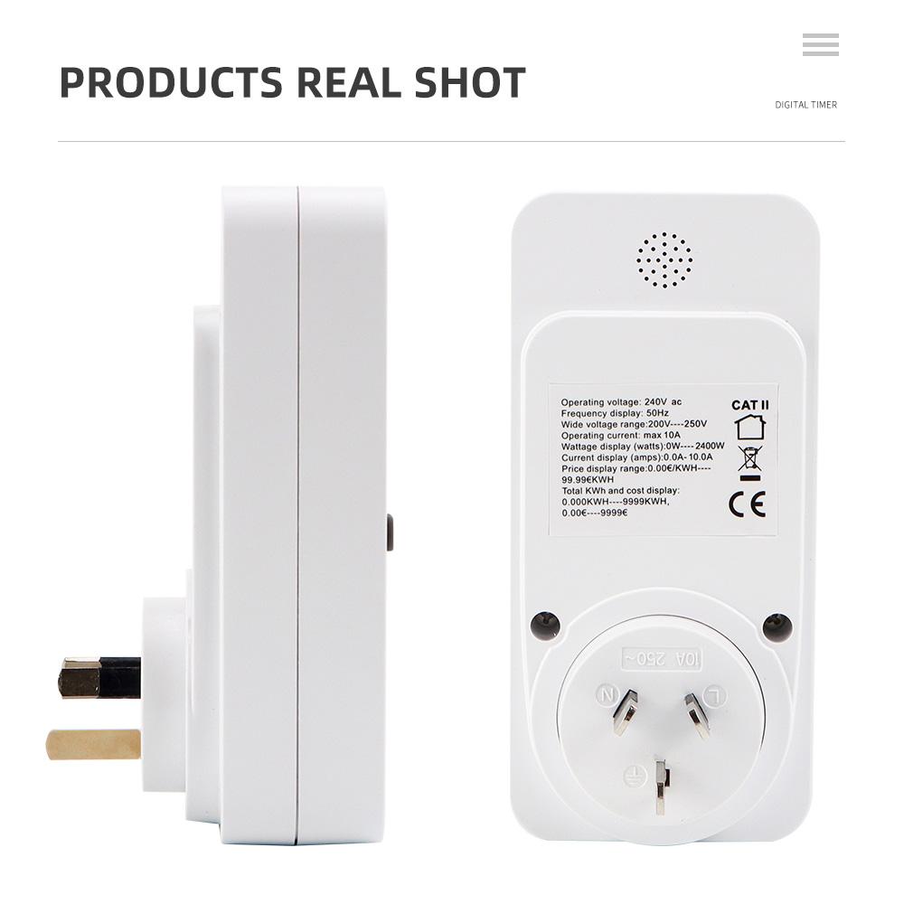 Multifunction Power Meter LCD Digital Wattmeter Energy Meter Socket 220V EU Plug Electric Cost KWH Smart Control Analyzer