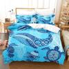 Blue Sea Turtle Print Bedding Set 3PCS Full Queen King Size Summer Travel Soft Microfiber for Kids Boys Girls Room Decor
