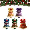 1 Pc DIY Crochet Christmas Bell Ornament Kit,Perfect Beginner Christmas Kit,Hand-Knitted Christmas Bell Decoration