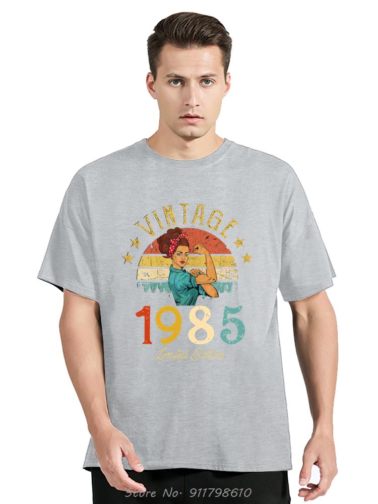 Pure Cotton Vintage 1984 Made In 1985 Birthday Old T-Shirt Unisex T-shirts Unisex O-Neck Tshirt