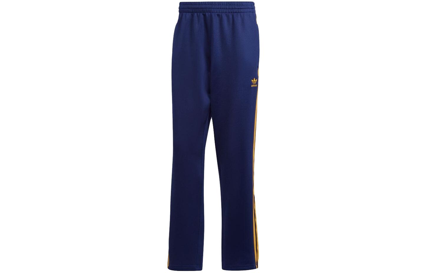 

Adidas Originals Knitted Sweatpants Men s Dark Blue Moderate Straight Fit Pants IM4461 XS