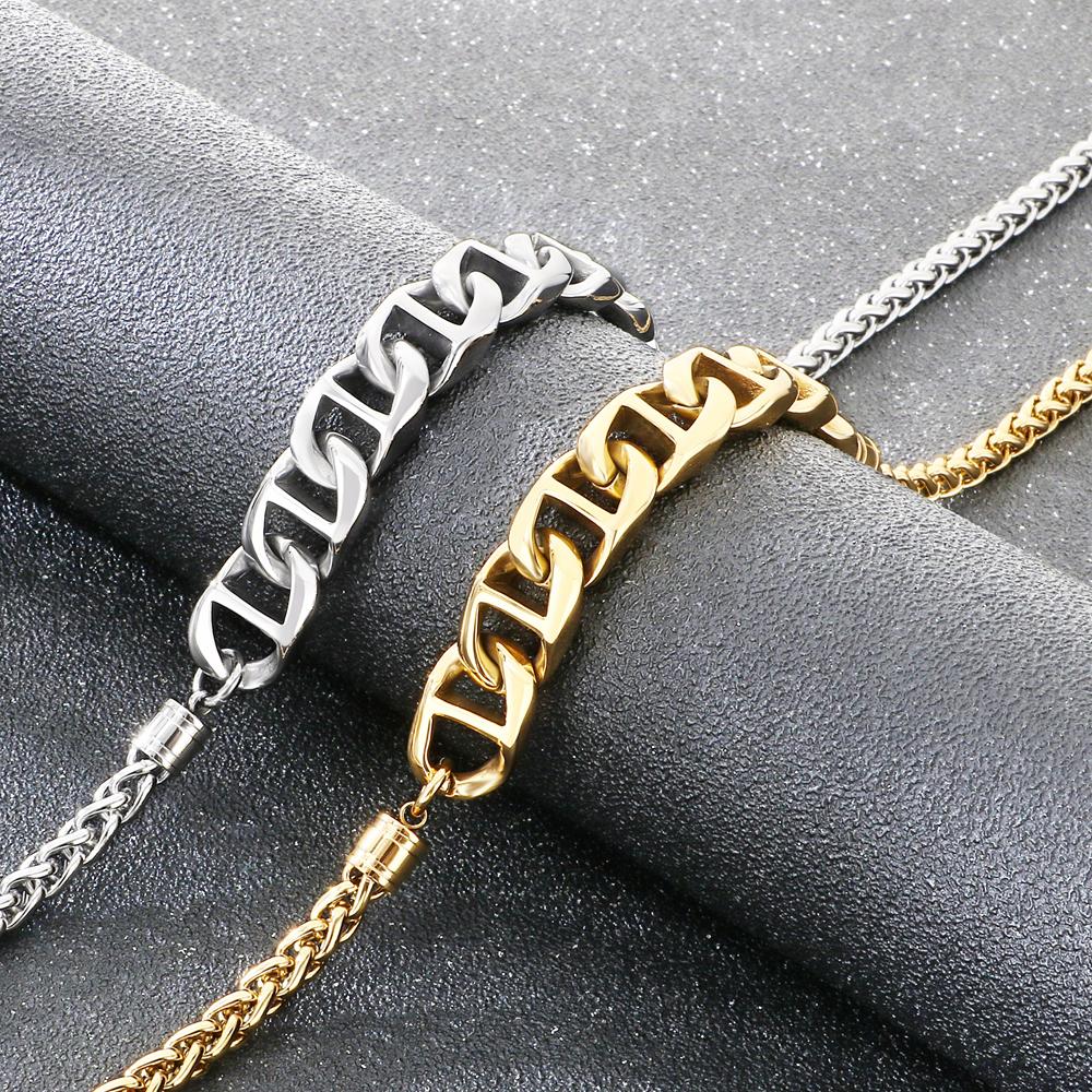 Trendy Statement Clavicle Chain Choker for Men Women Unisex Vacuum Plated Stainless Steel Necklaces Hypoallergenic Jewelry Gift