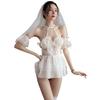 Sexy Lingerie Bridal Dress-up Game Uniform Lace Mesh Sweet Transparent Sexy Princess Dress May