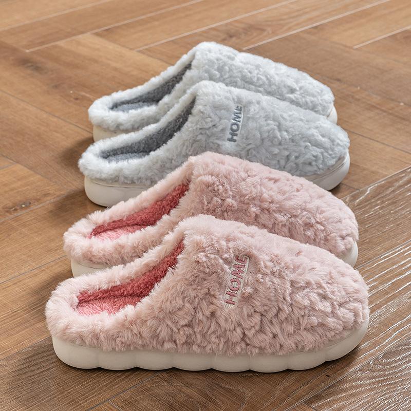 Cotton slippers autumn and winter 2025 new indoor home thick-bottomed non-slip warm plush slippers