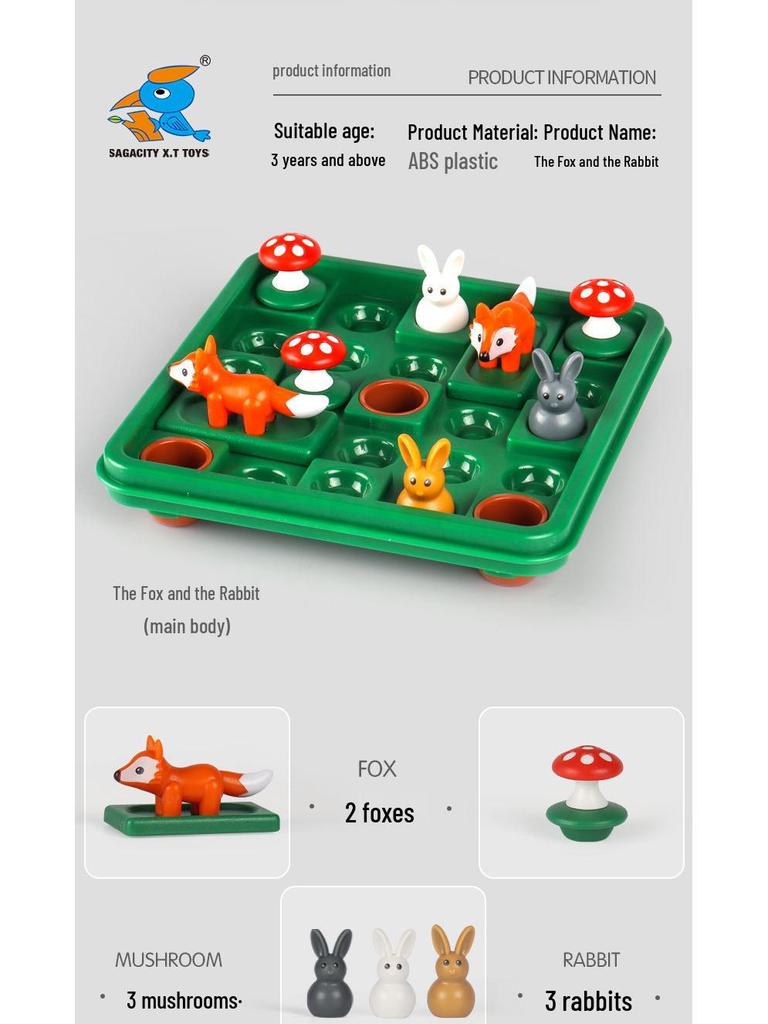 Little Darling Rabbit Jump: Kids' Educational Toy for Logic & Spatial Thinking, Perfect for Parent-Child Play.