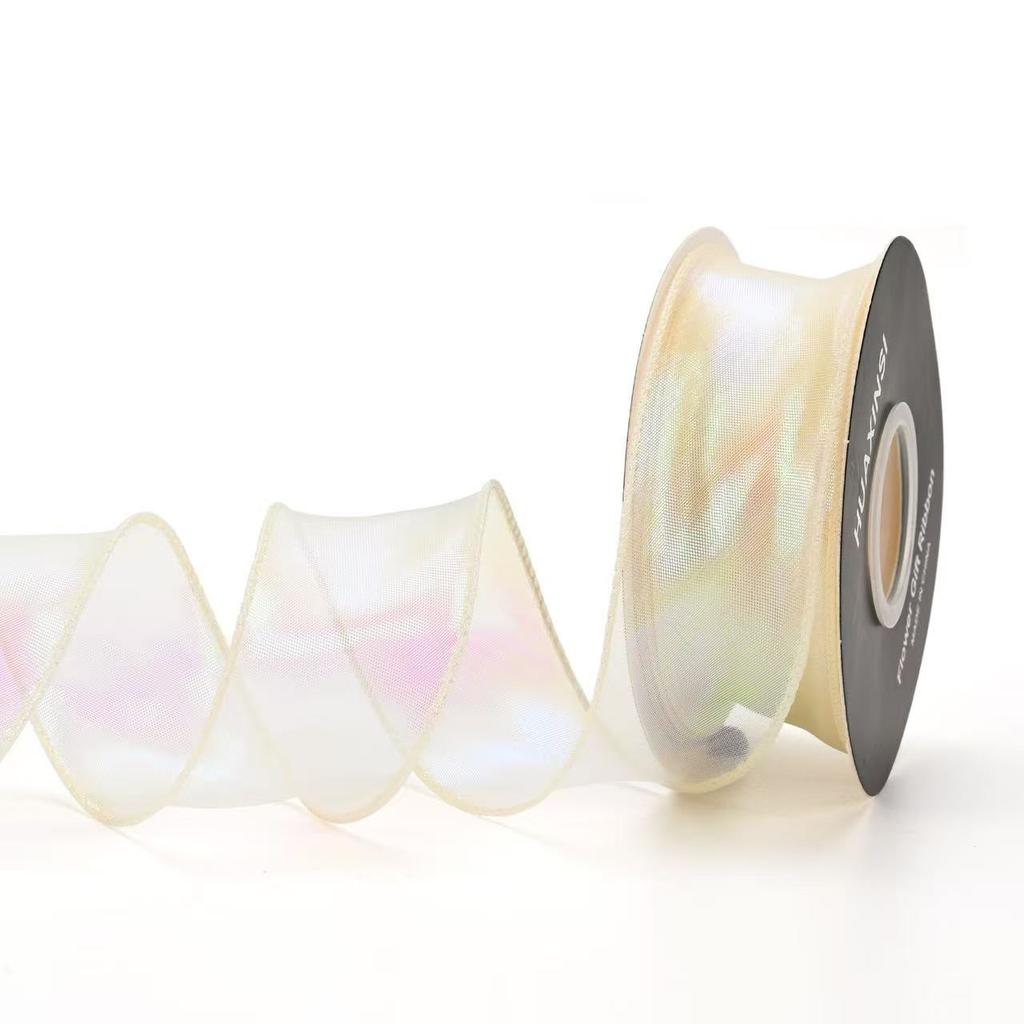 1/2/3/5roll Colorful Fish Tail Yarn Organza Ribbon Packaging Gift Box Hair Accessories Lamp Home Decoration DIY