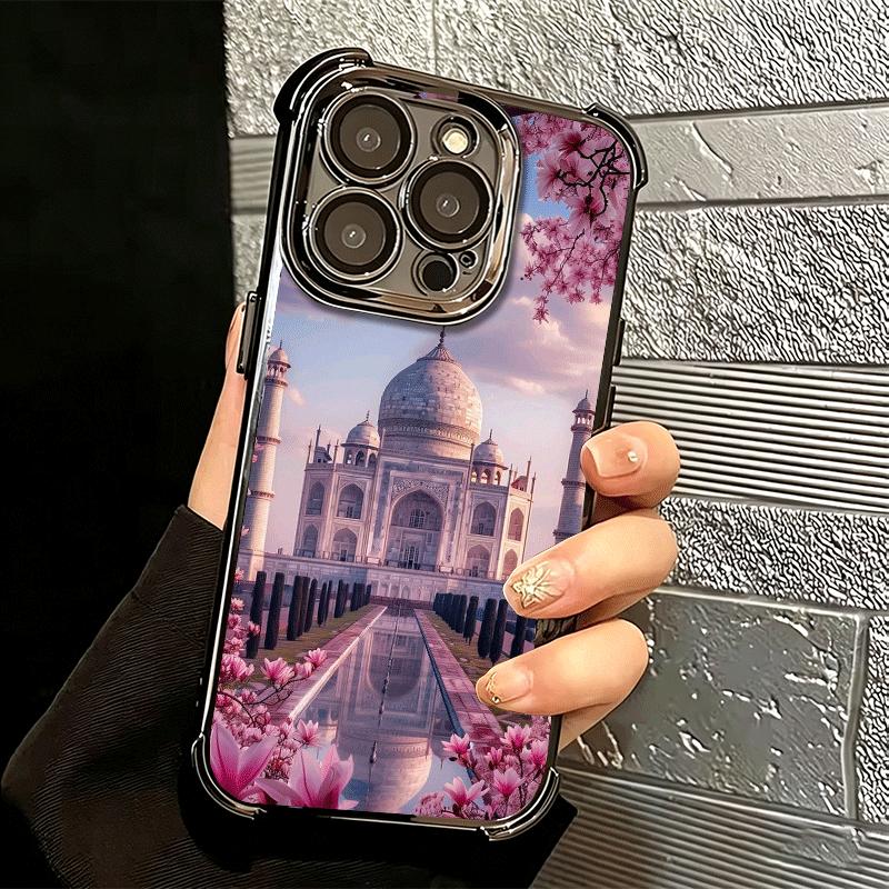 Islam Muslim Mosque Soft Phone Case For iPhone 15 16 17 Air 14 Pro Max 16E Plus 13 12 Mini Plating Anti-Fall Fundas