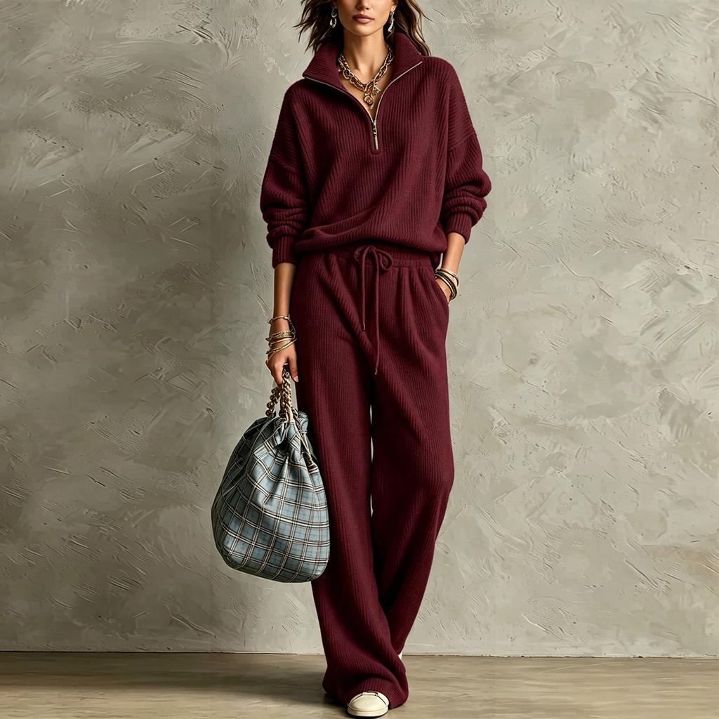 Women's Fashion Two Piece Set with Half and Wide Leg Pants, Loose Fit Multi-Color