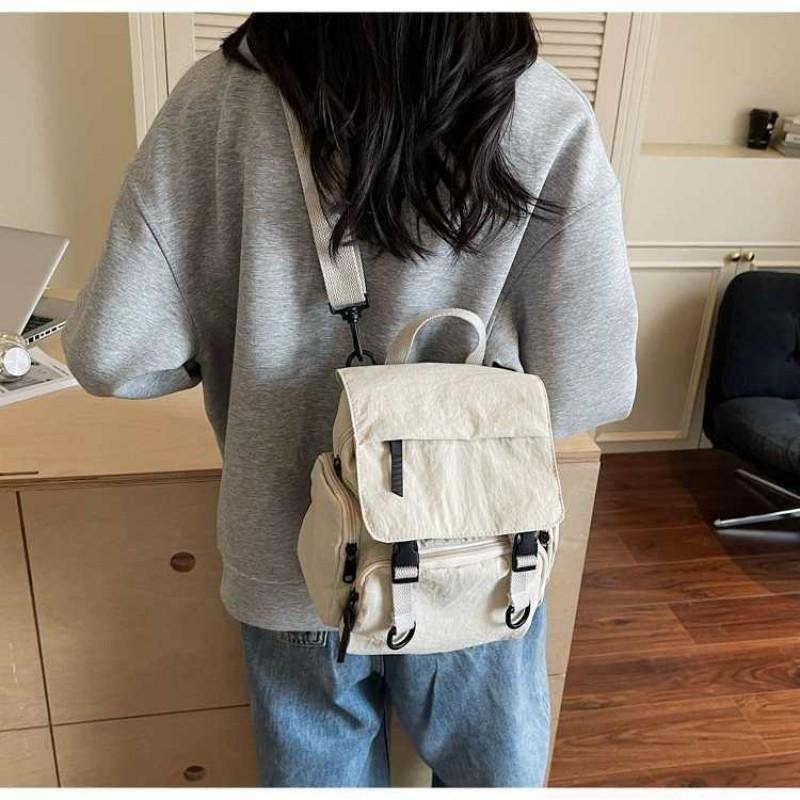 

Nylon Bag Women s Large-capacity All-matching Casual Cross-body Multifunctional Hiking Backpack 21x12x25 off білий колір