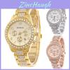 Elegant Alloy Band Men's Business Watch With Accents And Calendar Quartz Movement