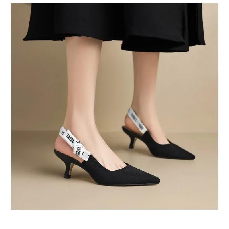 2025 Women's Sexy Pointed Toe High-Heeled Sandals Fashionable Stilettos Comfortable Office Leisure Daily Women's Sandals
