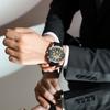 Herrenuhren Blau Wasserdicht Chronograph Sportuhr Quarz für Herren Armbanduhr Militärische Herren Analoguhr