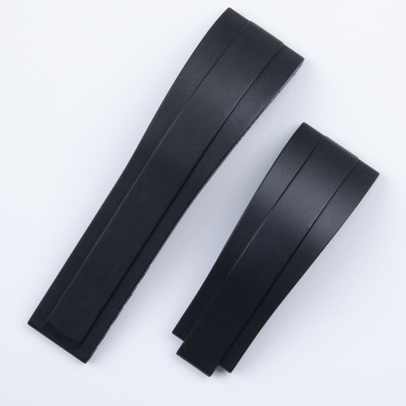Soft Nature Rubber Watch Band For Rolex Strap For GMT Daytona Submariner YachtMaster Wristband 20/21mm Bracelet Fold Buckle