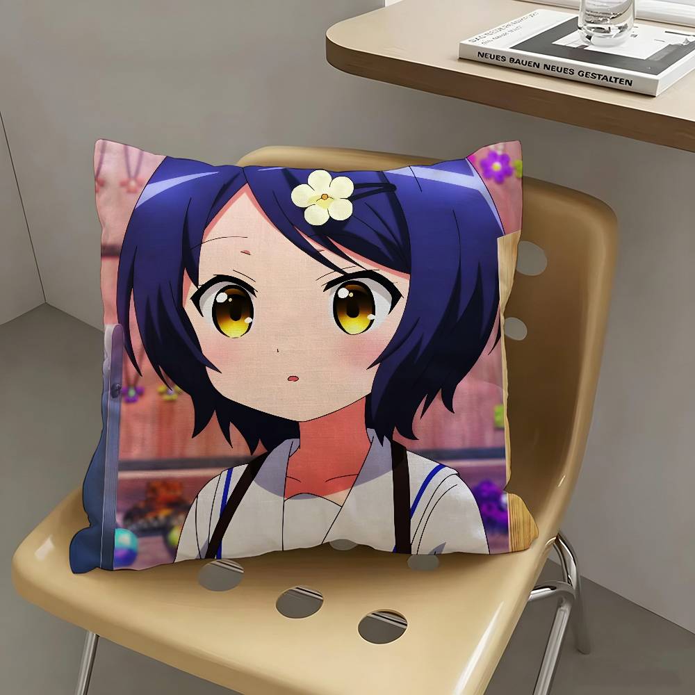 1pc Maya Jouga Anime Characters Pillow Case Fashion Square Pillowcase Bedroom Sofa Room Ins Decoration Leisure