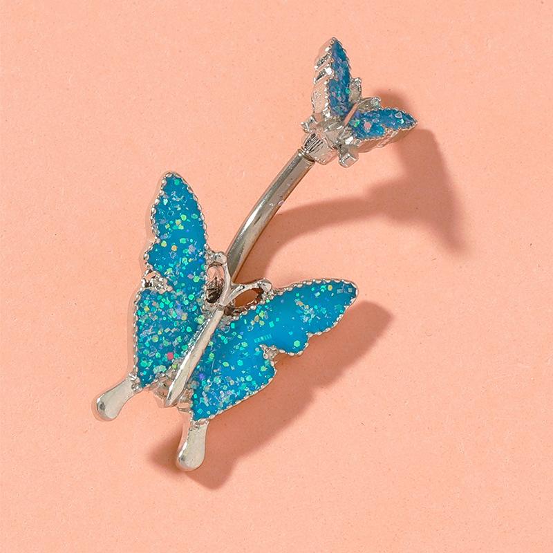 Fjärils Navelpiercing Kreativ Epoxi Kroppspiercing Smycken