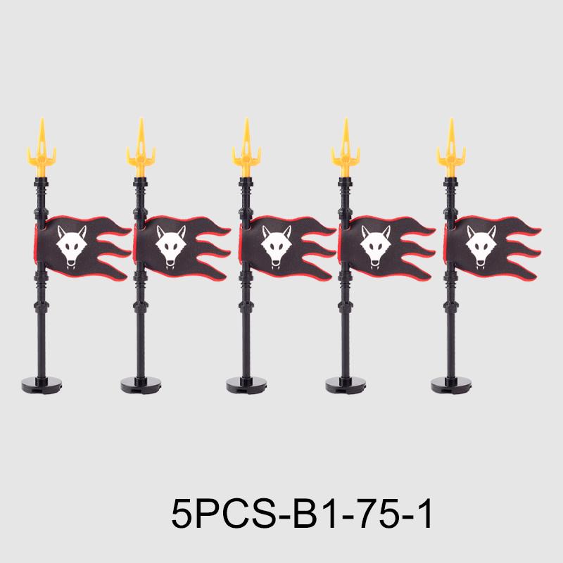 Medieval Military Flag Series War Castle Knight Soldier Warrior Accessories Building Blocks Ancient Holy Rome Bricks Toys Gifts