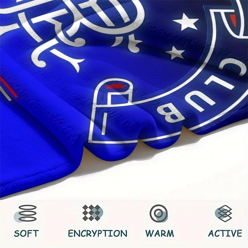 1pz Coperta di Flanella Personalizzata con Nome e Motivo Rangers FC Adatta a Tutte le Stagioni per Arredamento Casa Calore e Comfort Regali Regalo Festivo_xia