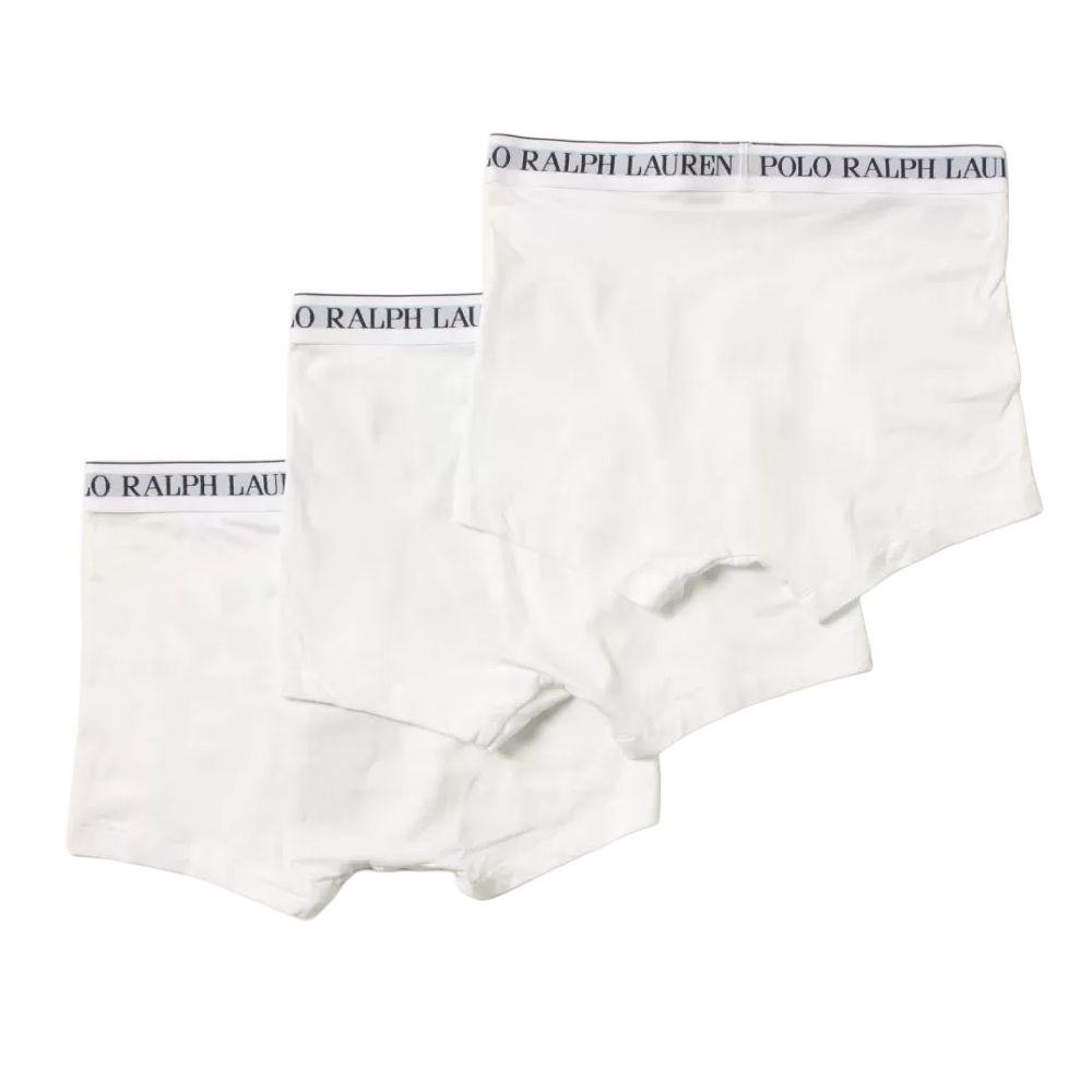 Polo Ralph Lauren FW22 Letter Logo Jacquard Boxer Briefs 3er-Pack Herren Unterwäsche Weiß 714835885-001