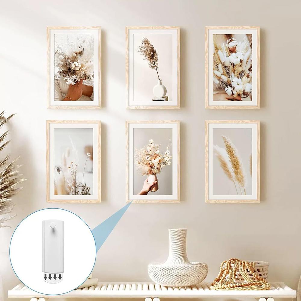 Self-adhesive Photo Frame Hook 12pcs White