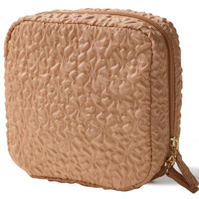 atRise Travel Makeup Pouch for Raised This Upright Makeup Pouch Is Portable and Compact Beige Women Cute, Pattern. Small, Cute, (Classic (basic),