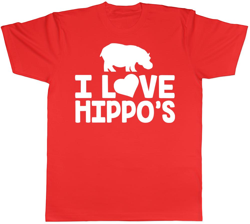 I Love Hippos Unisexs Unisexs TShirt S