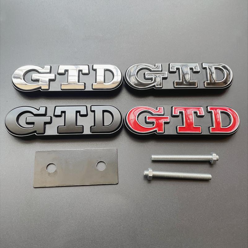 3D Metal Car Front Grill GTD Logo Emblem Badge For Volkswagen VW Golf 3 4 5 6 7 7 MK4 MK5 MK6 MK7 Rear Trunk Sticker Accessories