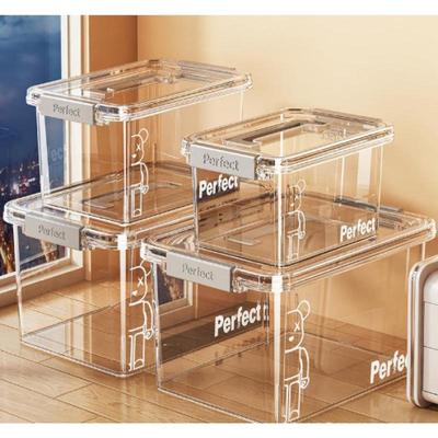 Caja de Almacenamiento Transparente Portátil para Ropa, Juguetes, Snacks y Libros - Organizador de Plástico de Gran Capacidad