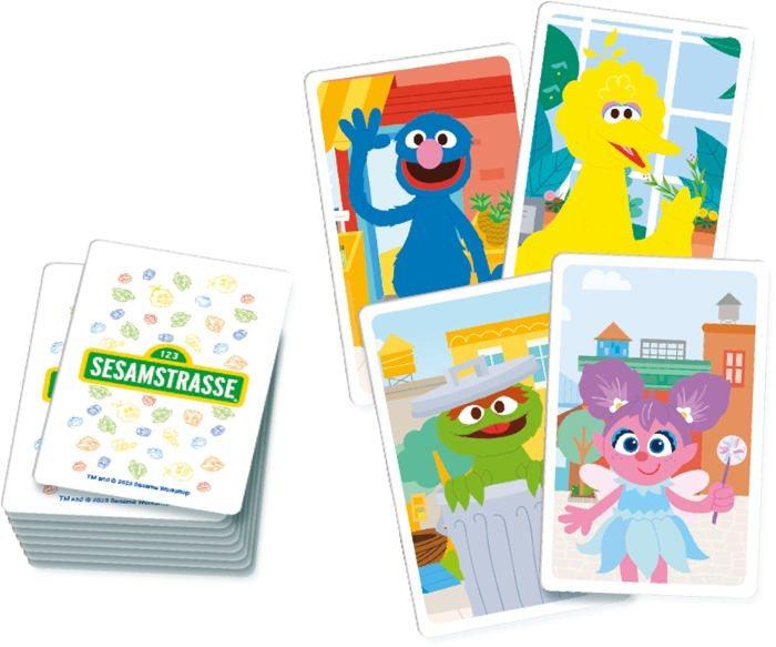 Jeu de cartes - schmidt spiele - 51452 - sesame street schnipp snap - jeu de voyage - boîte en métal