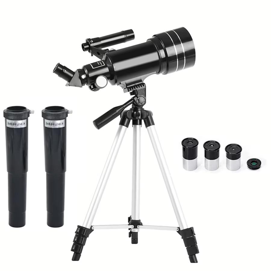 

Астрономический телескоп 30070 полностью черного цвета, телескоп с зумом 15-150x, подходит для наблюдения за звездами и Луной. Наблюдайте 3I/ATLAS TWWYJ-F30070-H