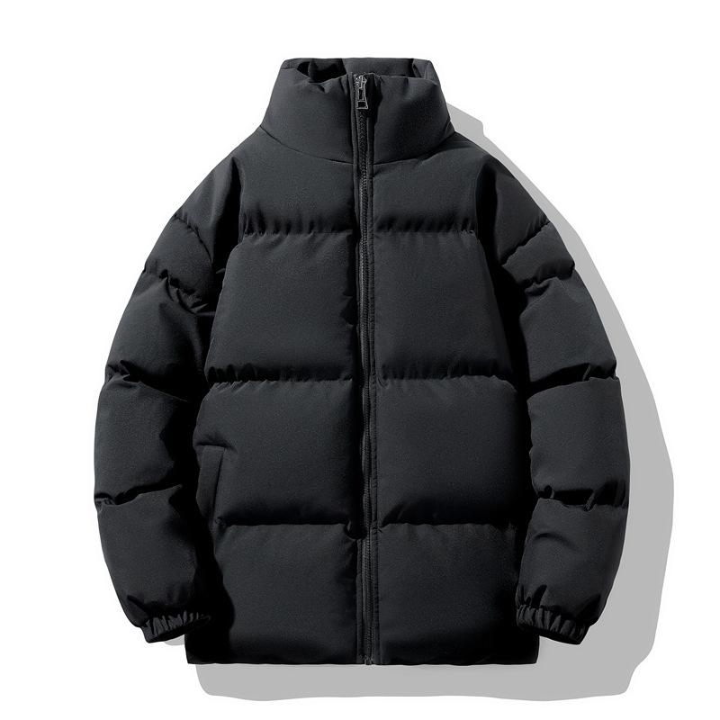 

Зимняя мужская свободная одежда с хлопковой подкладкой, со стойкой, свободная, мешковатая, повседневная, модная, парная одежда, теплая куртка, большого размера XXXL чёрный