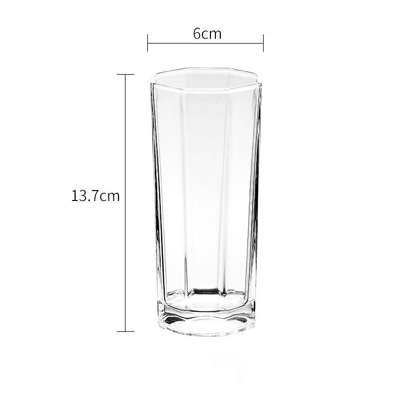

1 шт. 260 мл или 220 мл Стеклянная чашка Чашка для воды Чашка для питья Чашка для завтрака Сок Напиток Чашка Пивная кружка Высококлассная восьмиугольная чашка Подарок на день рождения 1pcs