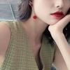 Delicate Asymetric Heart Love Modeling Pendant Ear Line for Women Long Tassel Heart Drop Earrings Fashion Party Jewelry Gifts