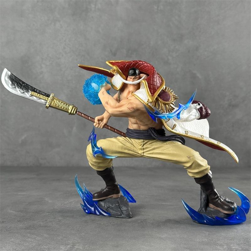 13cm One Piece Anime Character Whitebear Pirates Edward Newgate Statue PVC Statue Model Doll Collection Gift