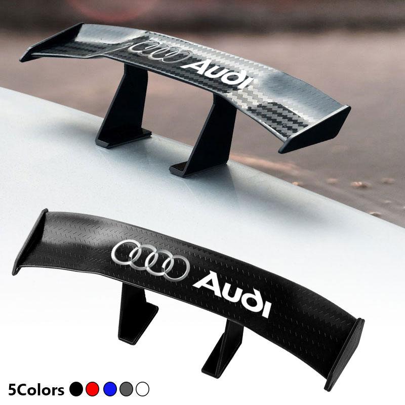 Car Rear Spoiler Mini Spoiler Wing Small Tail Emblem Sticker Decoration For TT Q3 Q5 Q7 Q8 B5 B6 B7 B8 B9 Q7 8P 8V 8L A3 A4 A5 A6 A7 A8 8L R8