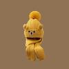 Children'S Two-Piece Hat And Scarf Set For Autumn And Winter Boys And Girls Knitted Scarf Warm And Versatile Woolen Hat