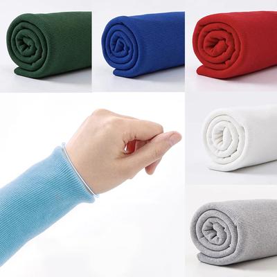 20x120 ס"מ בד סריגה חלקה צלעות לבד בגדי בייסבול סריגה צלעות שרוול בד גמיש מדים אחיד DIY שרוול 1 יחידות