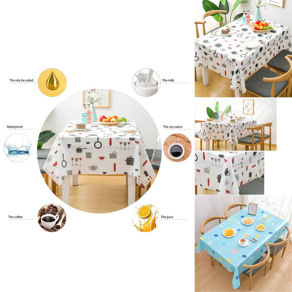 Cute Cartoon Peva Tablecloth With Oilproof And Waterproof Features For Easy Cleaning