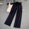 Autumn Winter Vintage Plaid Knitted Sweater Pant 2 Piece Set Women Tracksuit Single Breasted Jacket Coat + Ankle Length Trousers Outfits