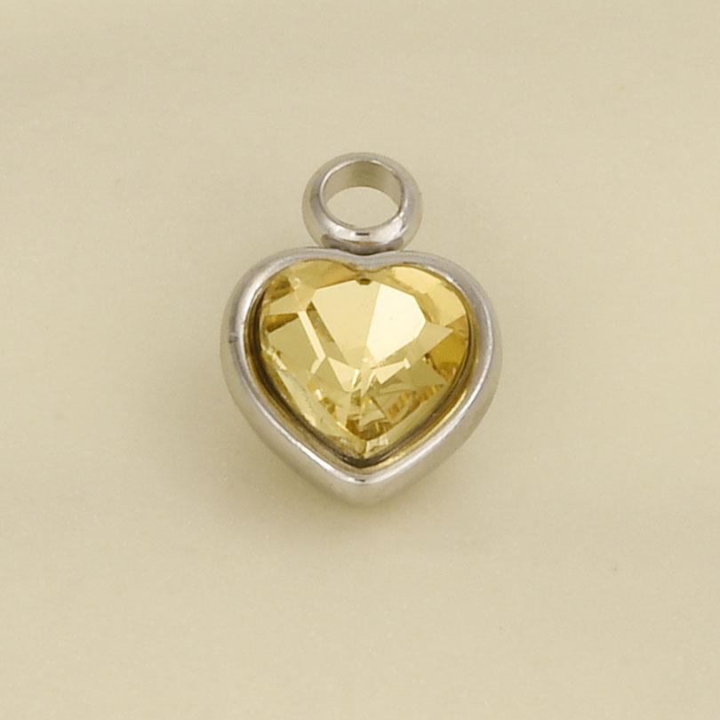 Elegant Girl Pendant Rhinestone Love Stainless Steel Pendants For Jewelry Making Supplies Heart Charm Pendant Handmade Bracelets