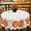1 Piece Of Autumn Thanksgiving-Themed Printed Tablecloth, Pumpkin And Maple Leaf Pattern Design, Farmhouse Style, Suitable For Autumn Harvest Festival