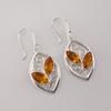 Citrine Gemstone Silver Earring, 925 Sterling Silver Handmade Earring, Unique Silver Earring, Dangle & Drop Earring CE-24-11