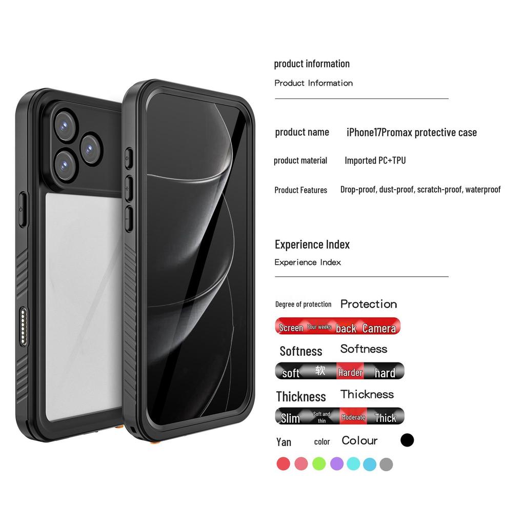 Red Pepper Waterproof & Drop-Proof Case for iPhone 17 Pro Max